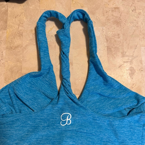 Bombshell Sportswear Enhance Toggle Bra in Icy Blue - Picture 9 of 11